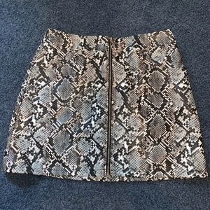 Snake print skirt